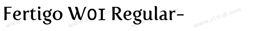 Fertigo W01 Regular字体转换